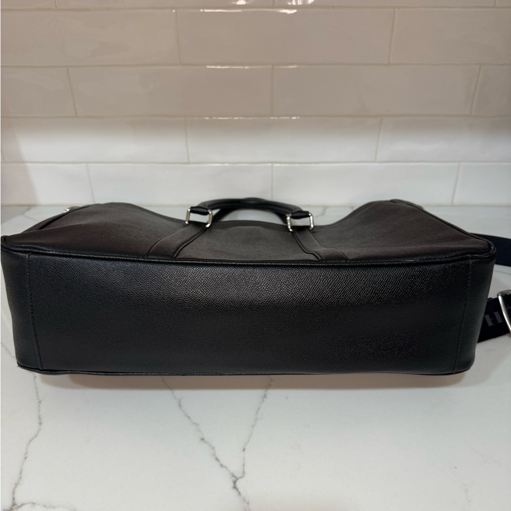 Coach F54775 Perry Metro Blk Leather Triple Compartment Briefcase w/ hang tag - Picture 6 of 12